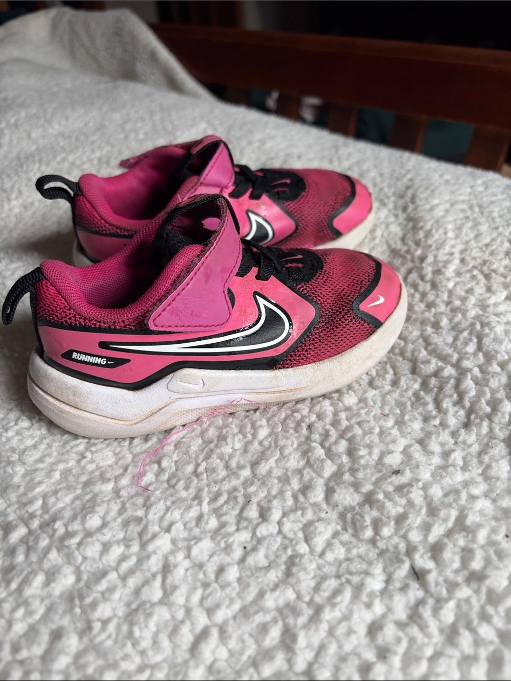 Nike Kids Pink and Black Lightweight Running Sneakers